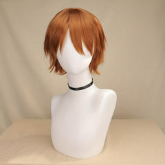 Dark Brown Bouncy Wavy Hair Wig for Cosplay, 30-48 cm, Synthetic Fiber