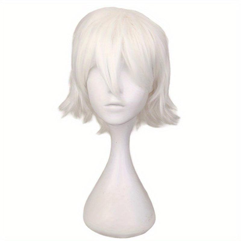 Dark Brown Bouncy Wavy Hair Wig for Cosplay, 30-48 cm, Synthetic Fiber