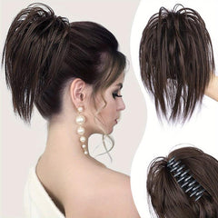 Messy Bun Hair Piece Claw Clip Hair Bun Wavy Curly Chignon Hair Bun