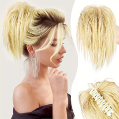 Messy Bun Hair Piece Claw Clip Hair Bun Wavy Curly Chignon Hair Bun
