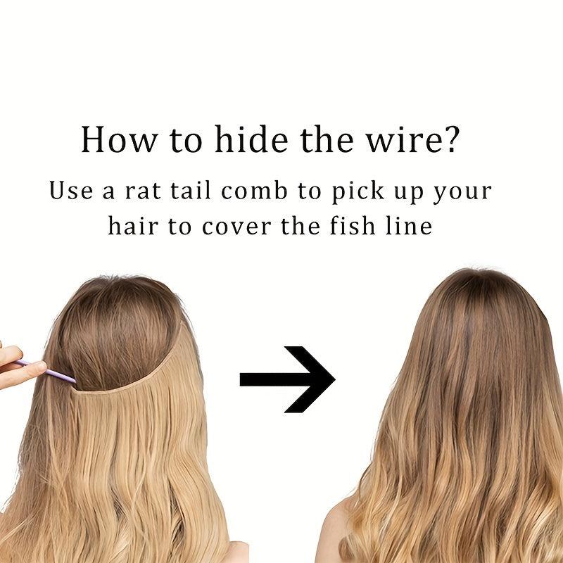 Long Curly Wavy Hair Pieces Synthetic Hair Extensions for Daily Use