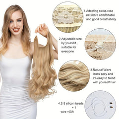 Long Curly Wavy Hair Pieces Synthetic Hair Extensions for Daily Use