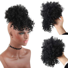 Kinky Curly Afro Puff Ponytail Extensions