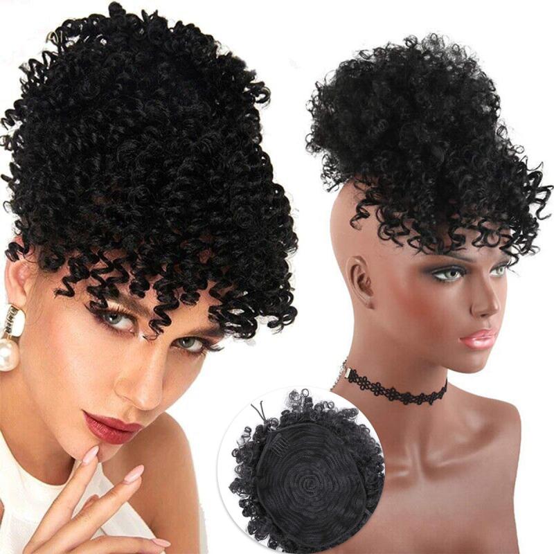 Kinky Curly Afro Puff Ponytail Extensions