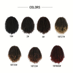 Short Afro Ponytail Hair Extensions Soft Synthetic Fiber Ponytail Pieces