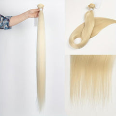 Long Straight Ponytail Bundles Synthetic Hair Weaves Natural Looking