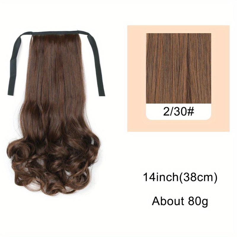 Curly Hair Clip In Extensions Ponytail Natural Looking Wavy