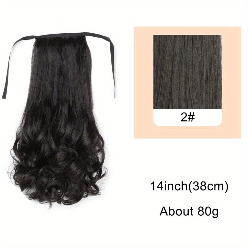 Curly Hair Clip In Extensions Ponytail Natural Looking Wavy