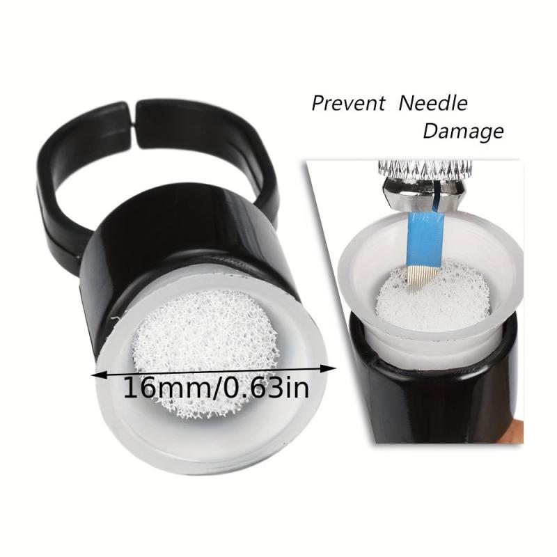 30pcs Pigment Ink Ring Cup for Permanent Makeup Tattoo and Eyelash Extensions