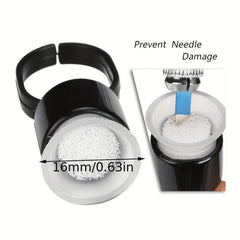 30pcs Pigment Ink Ring Cup for Permanent Makeup Tattoo and Eyelash Extensions