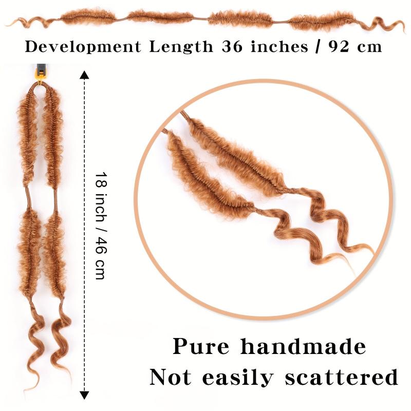45 72 Cm Fishbone Braid Faux Locs Crochet Hair 5 Pieces Into 10 Pieces