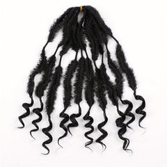 45 72 Cm Fishbone Braid Faux Locs Crochet Hair 5 Pieces Into 10 Pieces