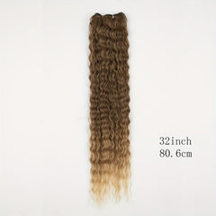 Ombre 81 28 Cm Long Deep Curly Twist Crochet Hair Extensions Synthetic Fiber