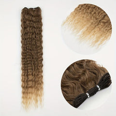 Ombre 81 28 Cm Long Deep Curly Twist Crochet Hair Extensions Synthetic Fiber