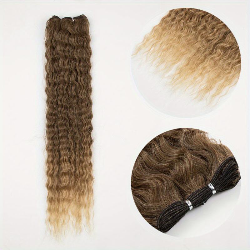 Ombre 81 28 Cm Long Deep Curly Twist Crochet Hair Extensions Synthetic Fiber