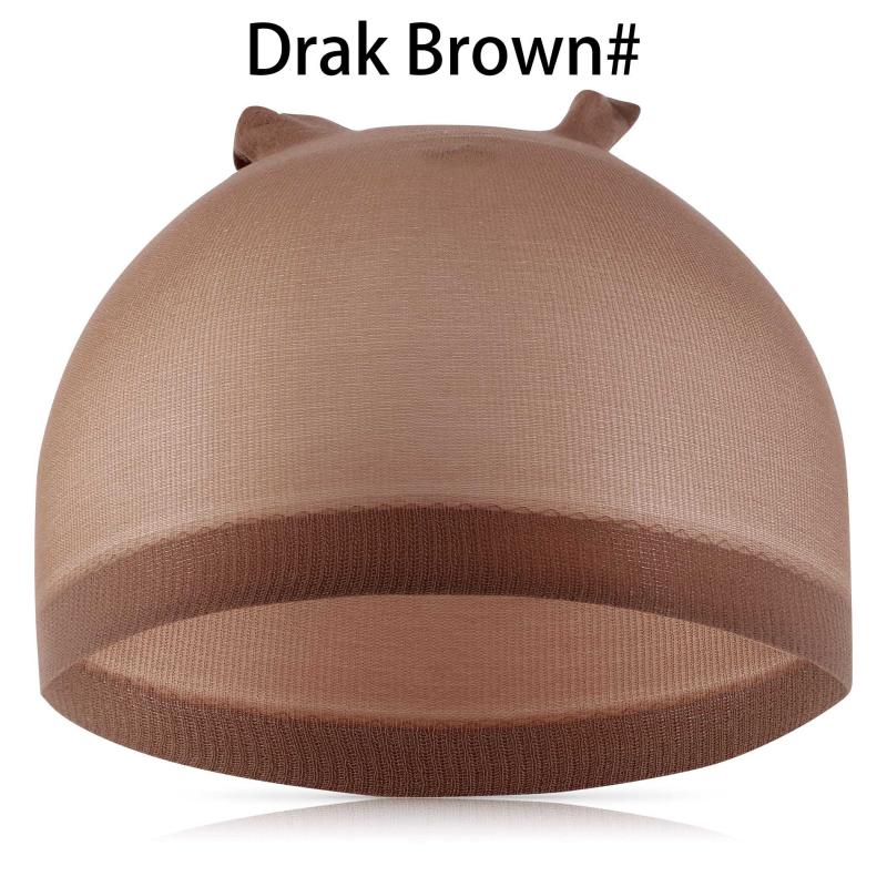 24pcs Stretchy Nylon Wig Caps for Women and Men Nude