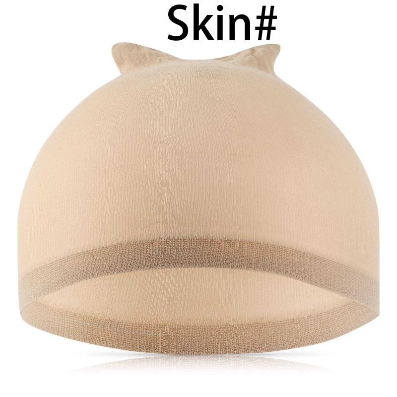24pcs Stretchy Nylon Wig Caps for Women and Men Nude