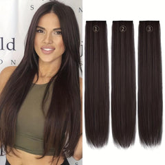 3pcs Clip In Synthetic Hair Extensions Long Straight Hair Extensions for Women