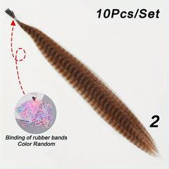 Long Colorful Feather Crochet Hair Extensions for Women