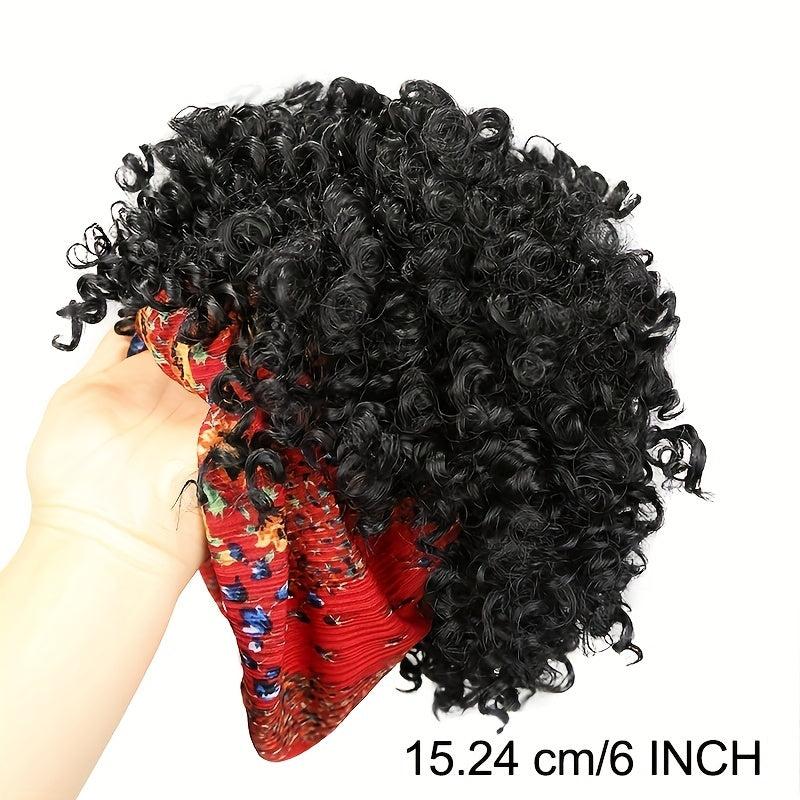 Kinky Curly Afro Headband Wig Turban Headwrap Daily Use