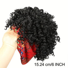 Kinky Curly Afro Headband Wig Turban Headwrap Daily Use
