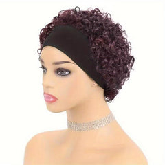 Kinky Curly Afro Headband Wig Turban Headwrap Daily Use
