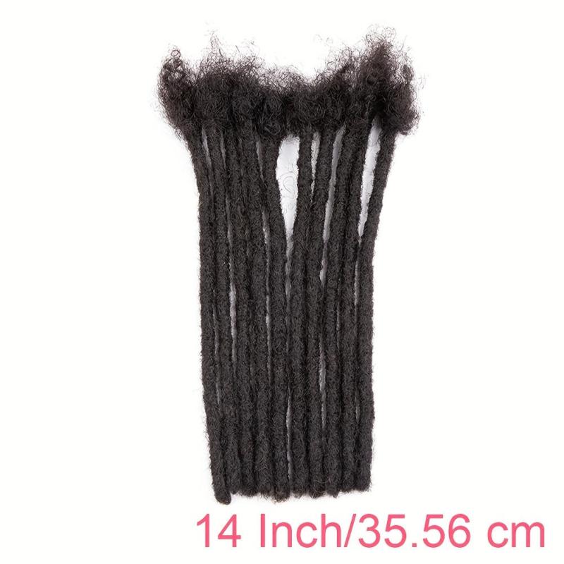 Human Hair Dreadlocks Extension 10 Strands Natural Full Permanent Dreads