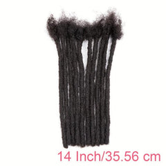 Human Hair Dreadlocks Extension 10 Strands Natural Full Permanent Dreads