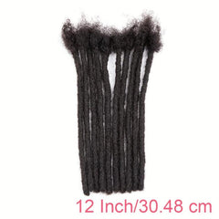 Human Hair Dreadlocks Extension 10 Strands Natural Full Permanent Dreads