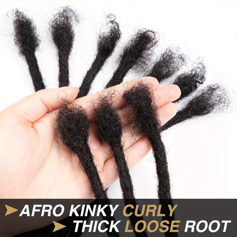 Human Hair Dreadlocks Extension 10 Strands Natural Full Permanent Dreads