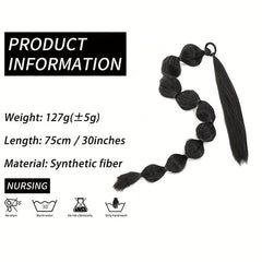76 2 Cm Lantern Bubble Braid Ponytail Extensions Y2K Wrap Around Braiding