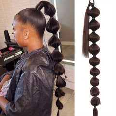 76 2 Cm Lantern Bubble Braid Ponytail Extensions Y2K Wrap Around Braiding