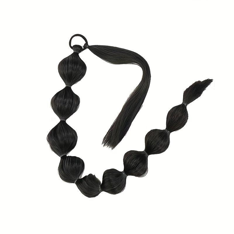 76 2 Cm Lantern Bubble Braid Ponytail Extensions Y2K Wrap Around Braiding