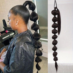 76 2 Cm Lantern Bubble Braid Ponytail Extensions Y2K Wrap Around Braiding