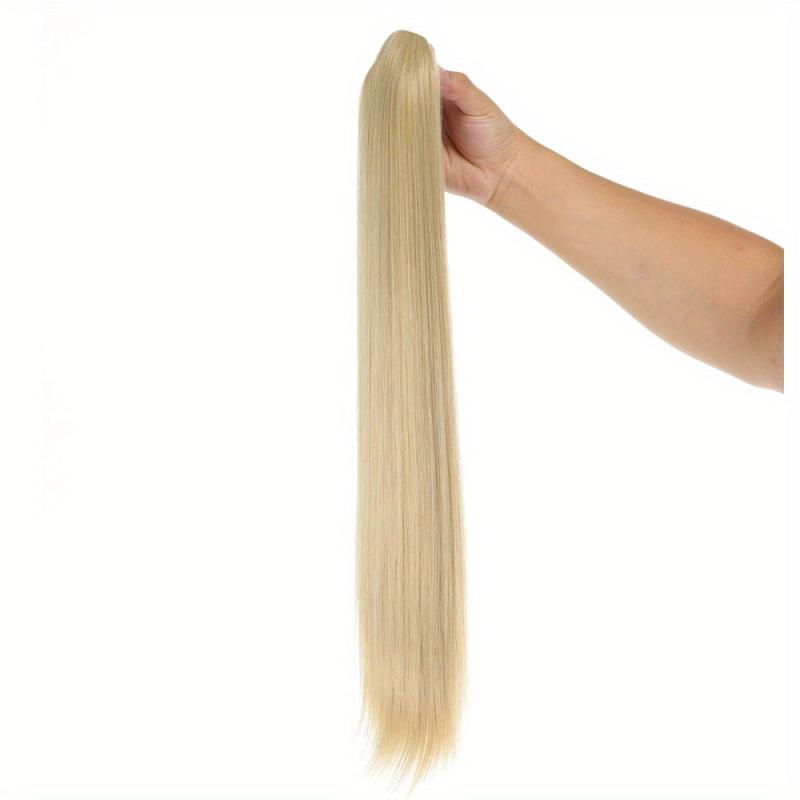 Natural Soft Ponytail Extensions Claw Clip Synthetic Hairpiece