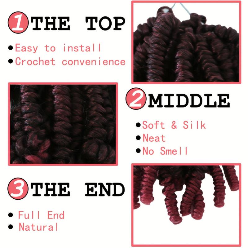 Curly Spring Twist Crochet Hair Extension Easy to Install