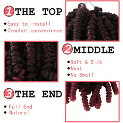 Curly Spring Twist Crochet Hair Extension Easy to Install