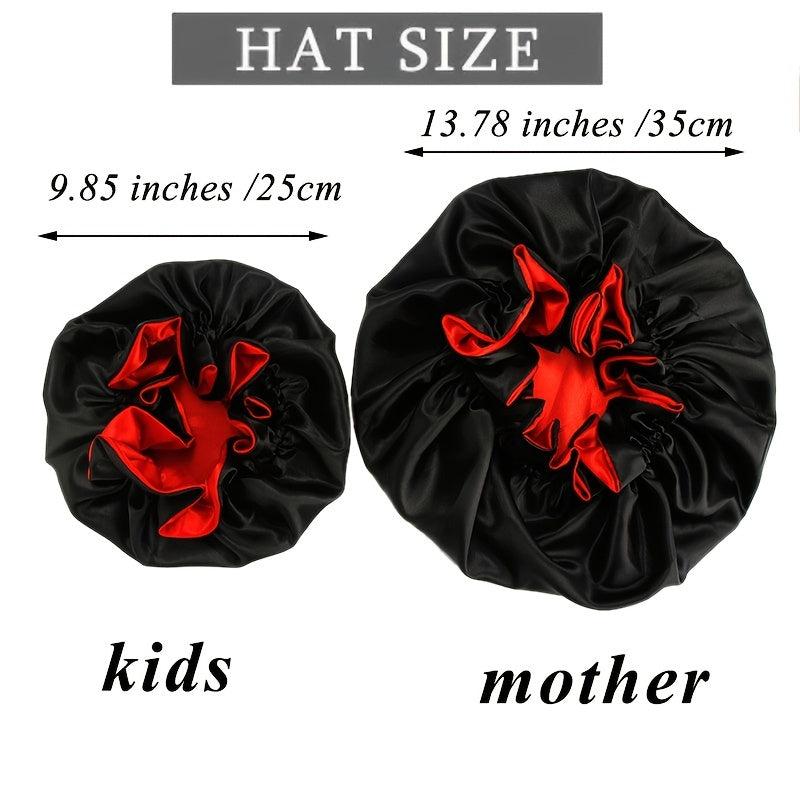 Big Size Reversible Satin Silky Bonnets Sleeping Bonnet Hair Sleep Cap