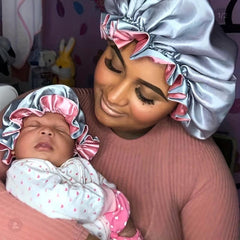 Big Size Reversible Satin Silky Bonnets Sleeping Bonnet Hair Sleep Cap