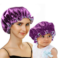 Big Size Reversible Satin Silky Bonnets Sleeping Bonnet Hair Sleep Cap