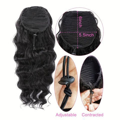 Body Wave Ponytail Extensions Natural Soft Clip In Hair Extension