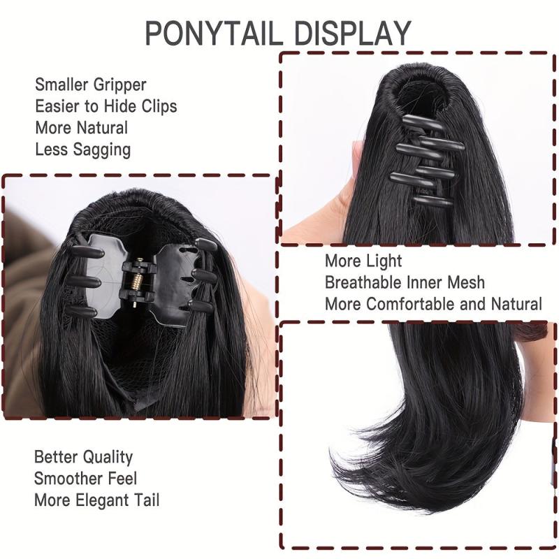 Curly Claw Clip Ponytail Hair Extension Natural Heat Resistant Synthetic