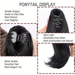Curly Claw Clip Ponytail Hair Extension Natural Heat Resistant Synthetic