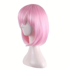 Short Straight Bob Wig Synthetic With Bangs Anime Cosplay Wig