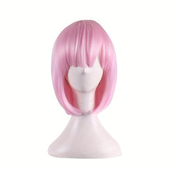 Short Straight Bob Wig Synthetic With Bangs Anime Cosplay Wig