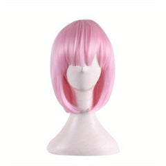 Short Straight Bob Wig Synthetic With Bangs Anime Cosplay Wig
