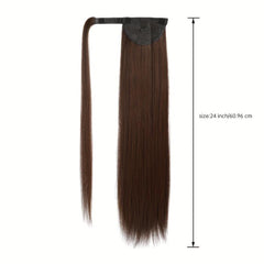 Long Straight Ponytail with Hair Tie Synthetic Hair Extensions
