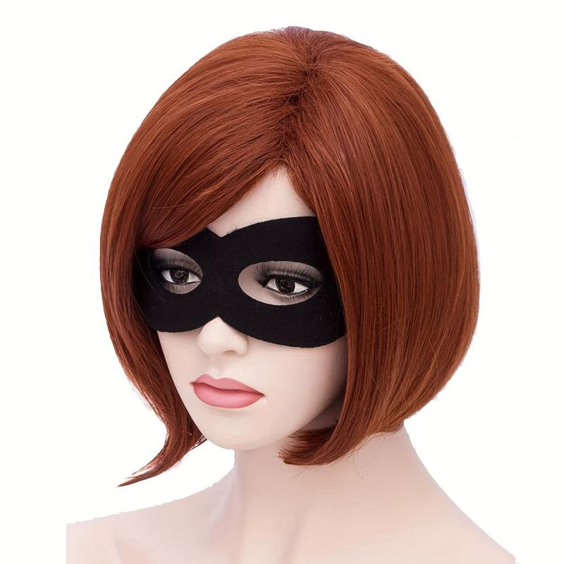 Short Bob Cut Wig With Bangs Synthetic Heat Resistant Fashionable