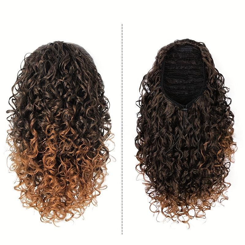 Short Afro Kinky Curly Ponytail Hair Extensions for Women