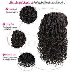 Short Afro Kinky Curly Ponytail Hair Extensions for Women
